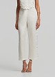 High-waisted trousers with a linen-look finish