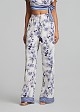 Printed straight-leg trousers with metallic details