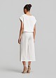 Cropped trousers in a linen-look fabric