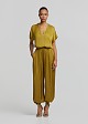 Harem trousers in satin look