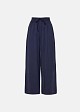 Cropped wide leg trousers in satin look