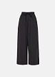 Pantaloni crop drepți cu aspect satinat