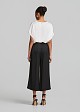 Pantaloni crop drepți cu aspect satinat