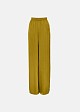 Wide leg trousers with satin finish and slits