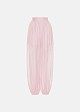 High-waisted striped harem pants