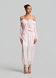 High-waisted striped harem pants