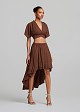 Asymmetrical mini skirt