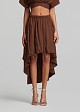 Asymmetrical mini skirt