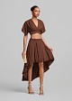 Asymmetrical mini skirt
