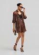 Sheer shirt with leopard print