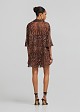 Sheer shirt with leopard print