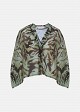 Animal print shirt in asymmetric detailing