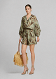 Animal print shirt in asymmetric detailing