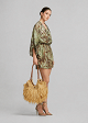 Animal print shirt in asymmetric detailing