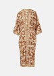 Printed kimono in foil detailing