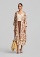 Printed kimono in foil detailing