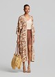Printed kimono in foil detailing