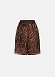 Leopard print high-waisted shorts