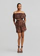 Leopard print high-waisted shorts