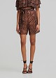 Leopard print high-waisted shorts
