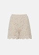 Crochet shorts with sequins