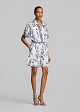 Printed shorts with metallic details