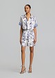 Printed shorts with metallic details