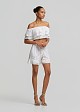Broderie lace shorts with decorative beads