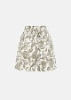 Printed high-waisted shorts