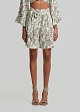 Printed high-waisted shorts