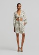 Printed high-waisted shorts