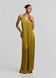 Jumpsuit with V-neckline in satin look