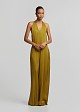 Jumpsuit with V-neckline in satin look