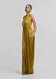 Jumpsuit with V-neckline in satin look