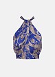 Printed halter neck top