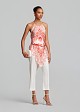 Printed halter neck top in a scarf-style design