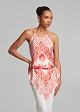 Printed halter neck top in a scarf-style design