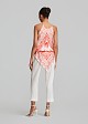 Printed halter neck top in a scarf-style design