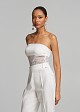 Strapless stretch lace top