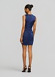 Mini dress with ruching in satin finish