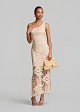 One-shoulder maxi lace dress