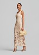 One-shoulder maxi lace dress