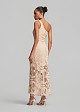 One-shoulder maxi lace dress