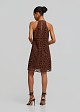 Halter neck lace dress