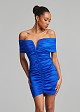 Mini off-shoulder dress with ruching