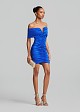 Mini off-shoulder dress with ruching