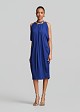 Sleeveless stretch dress with ruched detailing