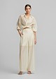 Sheer trousers with sparkling rhinestone embellishments