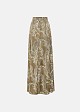 Maxi skirt with a paisley print and satin look