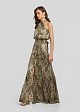 Maxi skirt with a paisley print and satin look